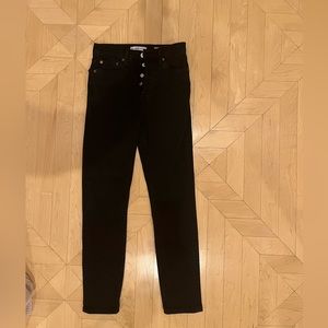 REDONE black high waist straight jeans